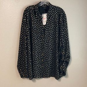 Beautiful gold & black blouse